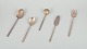 Sigvard 
Bernadotte 
"Scanline" 
brass flatware.
Five ...