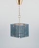 Carl Fagerlund, Swedish designer. Ceiling lamp in frosted art glass and brass.