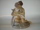 Rare Dahl Jensen Figurine, Girl with Kid