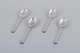 Georg Jensen Pyramid, four dining spoons in sterling silver.