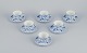 Royal 
Copenhagen Blue 
Fluted Half 
Lace. A set of 
six ...