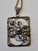 Silver pendant 
with chain, C. 
Brumberg Hansen 
(1937 - ...