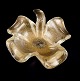 Murano, Italy.
Art glass bowl 
in clear glass 
with gold ...