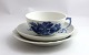 Royal Copenhagen. Blue flower, svejfet. Tea cup (1551) - saucer - cake plate 
(1625) diameter 17 cm. (2 quality)