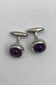 Danam Antik 
presents: 
Georg 
Jensen Sterling 
Silver 
Cufflinks No 
473 Sphere 
Amethyst