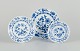 Meissen Blue 
Onion pattern. 
Three plates. 
Hand-painted 
...