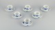 Royal 
Copenhagen Blue 
Flower Braided, 
six coffee cups 
...