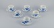 Royal 
Copenhagen Blue 
Flower curved, 
six coffee cups 
...