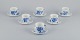 Royal 
Copenhagen Blue 
Flower curved. 
A set of six 
coffee ...