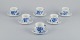 Royal 
Copenhagen Blue 
Fluted curved. 
A set of six 
coffee ...