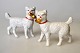Two porcelain 
dogs, 19th 
century Germany