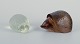 Paul Hoff for Kosta Boda and an unknown Swedish glass artist.
Two hedgehogs in art glass.