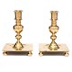 Pair of Baroque brass candlesticks Denmark circa 1740. H: 22cm