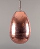 Hedemann, Denmark. Large "Chili" ceiling pendant in copper-patinated metal.