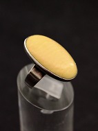 Sterling silver vintage ring with ivory