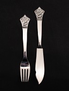 Evald Nielsen sterling silver fishing cutlery