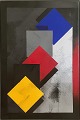 Dansk 
Kunstgalleri 
presents: 
"Composition" 
Oil painting in 
gray frame.