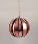 Svend Aage Holm Sørensen, spherical ceiling lamp in acid-etched copper.