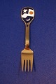 Michelsen/Georg Jensen Christmas fork  2004 of 
gilt sterling silver