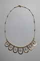 Bent Gabrielsen 
14 ct Gold 
Necklace with 
Pearls