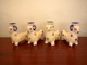Alumina Faience Christmas goats.