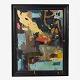 Roxy Klassik 
presents: 
Jens 
Birkemose
Painting with 
black wooden 
frame, where 
paint goes from 
canvas to 
frame. ...