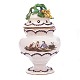 Aabenraa 
Antikvitetshandel 
presents: 
Rare 
lidded faience 
vase signed 
Kiel circa 
1765. H: 28cm