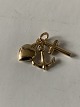 Pendant for necklace or bracelet in 14 carat gold, stamped 585. Faith, hope and 
love.
