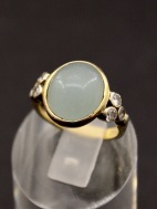 Gold-plated sterling silver ring with moonstone