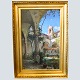 Peder Mønsted; 
Painting, Motif 
from Italy, oil 
on canvas