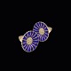 Bestik.dk 
presents: 
A. 
Michelsen. 
Gilded Sterling 
Silver Daisy 
Ear Clips with 
Blue Enamel - 
18mm.