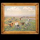 Johannes 
Larsen, 1867- 
1961, oil on 
canvas. Signed 
and ...