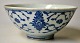 Chinese 
blue/white 
painted 
porcelain bowl, 
19th century