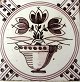 Pegasus – Kunst - Antik - Design presents: Tiles "blumenpot", The Netherlands, 19th century.