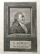 Kobberstik af 
Lahde 1797 - 
Portræt af 
Godsejer Niels 
Ryberg.