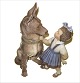 Dahl Jensen figurine 1213 German Shepherd with Girl (DJ) 25 cm
