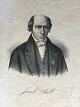 Litografi af 
Em. Bærentzen - 
Portræt af 
norsk politiker 
...