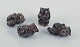 Knud Kyhn for 
Royal 
Copenhagen. 
Four stoneware 
figures ...