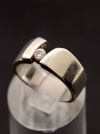 Sterling silver ring with clear stone