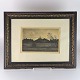 Carl Locher 
radering
By i silhuet
44 cm
