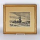 Carl Locher 
radering
Redningsbåd
42 cm