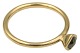 8-carat gold
Ring with 
small black 
stone - Size 54