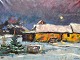 Pegasus – Kunst - Antik - Design presents: Madsen, Arne (1911 - 1995) Denmark: A farm - evening, winter.