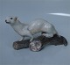 Dahl Jensen figurine 1121 Stoat, Ermine on log (Vilhelm Andersen) 23 cm
