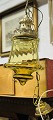 Stentoft Antik 
presents: 
Beautiful 
amber lamp with 
blown glass, 
Fyens 
glassworks H 36 
cm Beautiful 
and in good ...