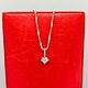 Toftegaard; A 
necklace in 14k 
white gold set 
with a diamond