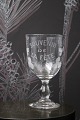 Old French 
souvenir wine 
glass with 
engraved 
writing and ...