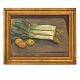 Aabenraa 
Antikvitetshandel 
presents: 
Carl 
Fischer, 
1887-1962, oil 
on canvas. 
Stillife with 
lemons and 
leeks. ...