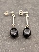 Sterling silver 
ear pendants 
with onyx