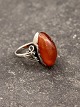 830 silver 
vintage silver 
ring with amber